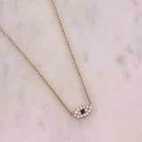 Blue Sapphire Evil Eye Necklace by Miss Mimi