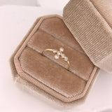 10k Yellow Gold CZ Cross Ring