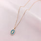 Oval Enamel Mother Mary Necklace by Amen