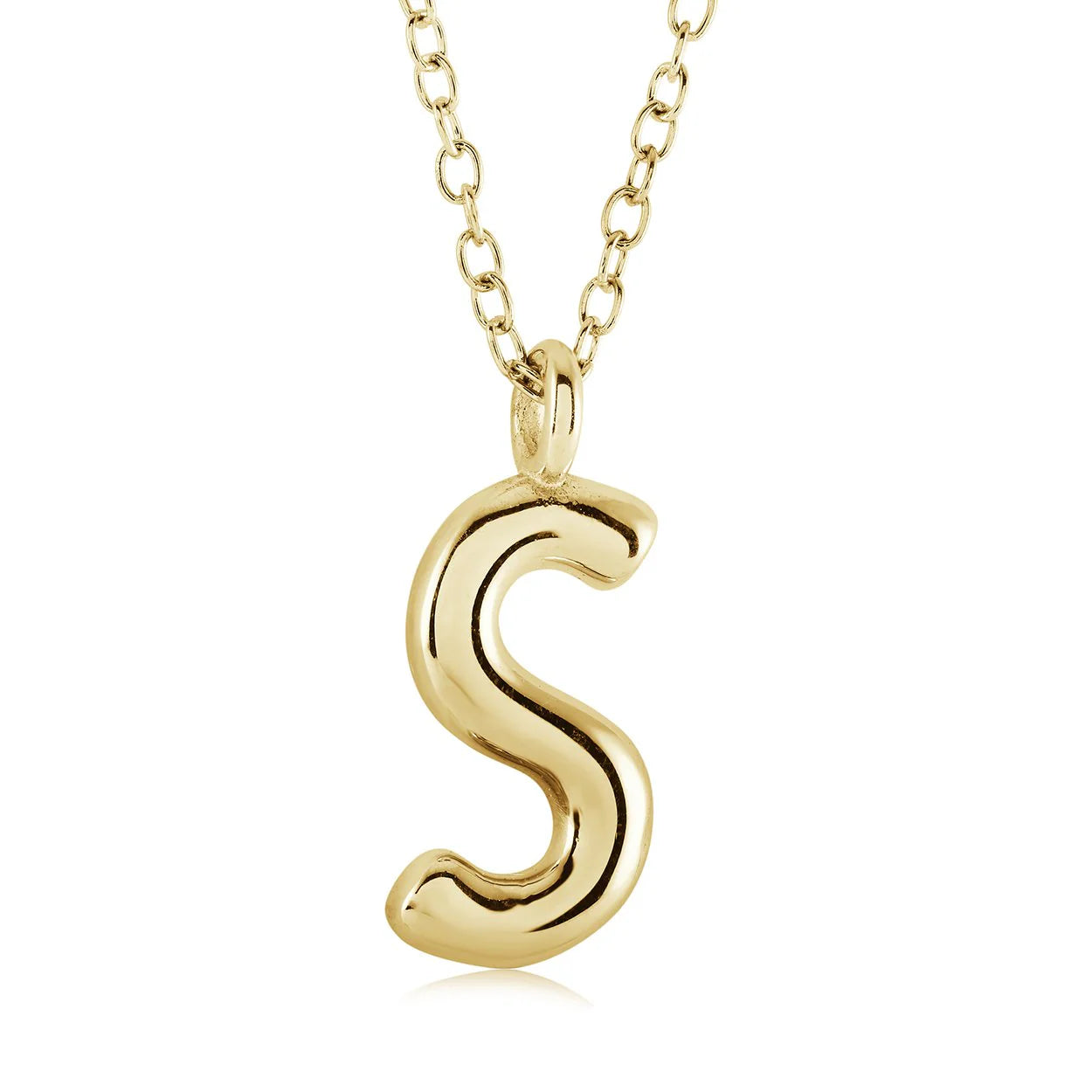 Stainless Steel Bubble Initial by Veloria