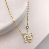 925/18k Vermeil CZ Butterfly Necklace