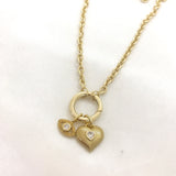 925/18k Vermeil Heart Cz Charm