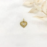 925/18k Vermeil Heart Cz Charm