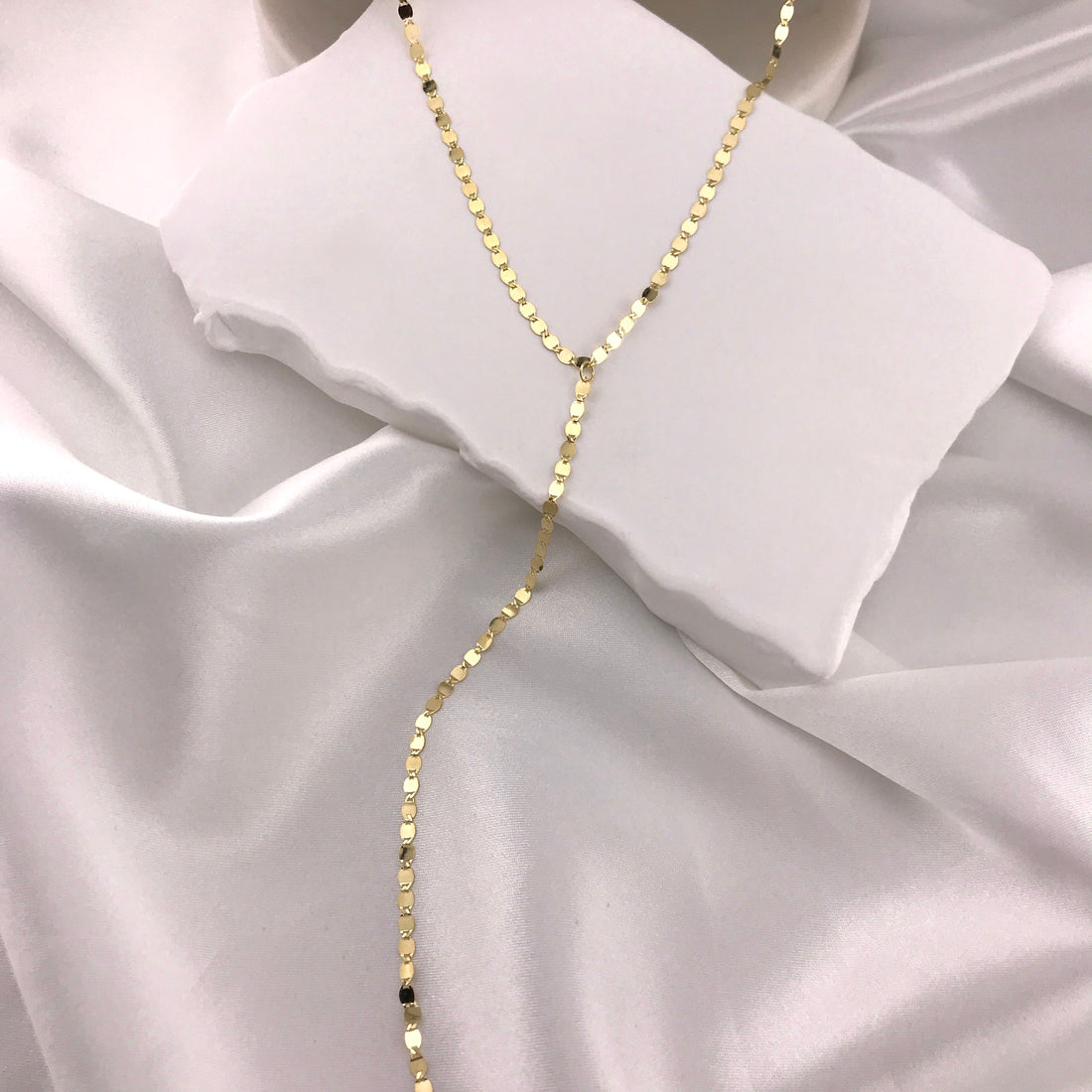 Shimmer Lariat Necklace