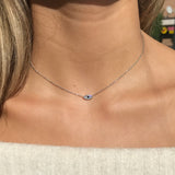 Blue Sapphire Evil Eye Necklace by Miss Mimi