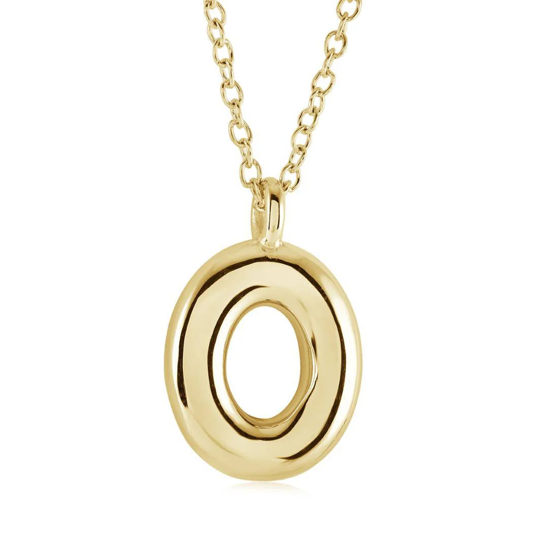 Stainless Steel Bubble Initial by Veloria