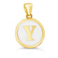 Giulia White Initial Necklace