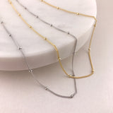 925/18K Vermeil Simple Ball Choker Necklace