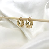 Miss Mimi - 925/14k Vermeil Criss Cross Hoops