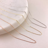 Gold Sparkly Light Weight Chain- Adjustable Lengths