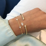 Miss Mimi- 925/14k Vermeil Cubic by the Yard Bracelet