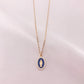 Oval Enamel Mother Mary Necklace by Amen