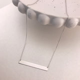 Engravable- 10k Gold Bar Necklace