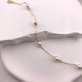 925/18k Vermeil Spaced Pearl Bracelet