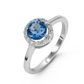 Stella Halo Birthstone Ring