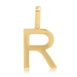 10k Gold Mini Plain Initial Necklace