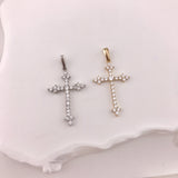 10k Gold Vintage Cross with CZ