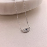 Blue Sapphire Evil Eye Necklace by Miss Mimi