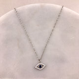 925/14K Vermeil Evil Eye with CZ Necklace