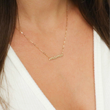 10k Gold Cursive Mama Necklace