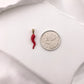 Gold Red Enamel Corno Pendant
