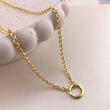 925/18k Vermeil Rolo Enhancer Necklace