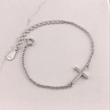 Children’s 925 Sterling Silver CZ Cross Bracelet