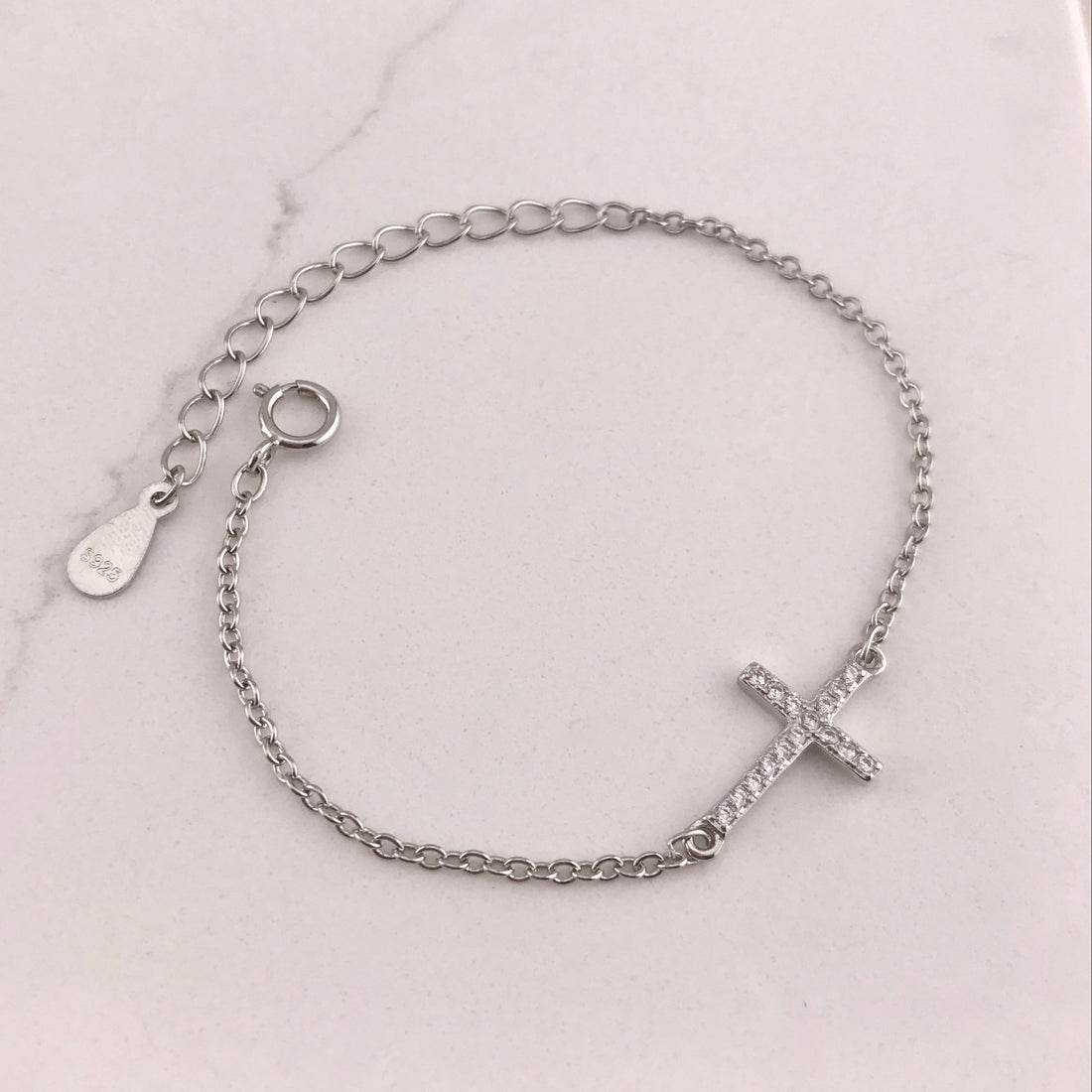 Little Sweetheart's Cross CZ Bracelet