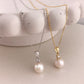Her Classic Diamond Pearl Necklace