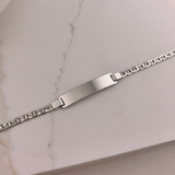 Engravable- Children's 10k Gold ID Child Bracelet Flat Link