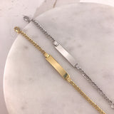 Engravable- Children's 10k Gold ID Bracelet Curb Link