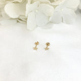 10k Gold Single Star Mini Stud Earrings