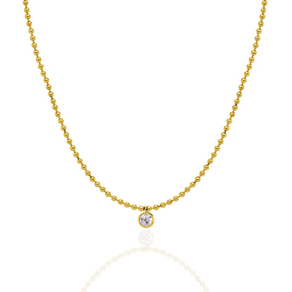 Bezel Ball CZ Chain