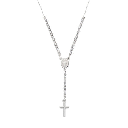 CZ Rosary Necklace by Amen