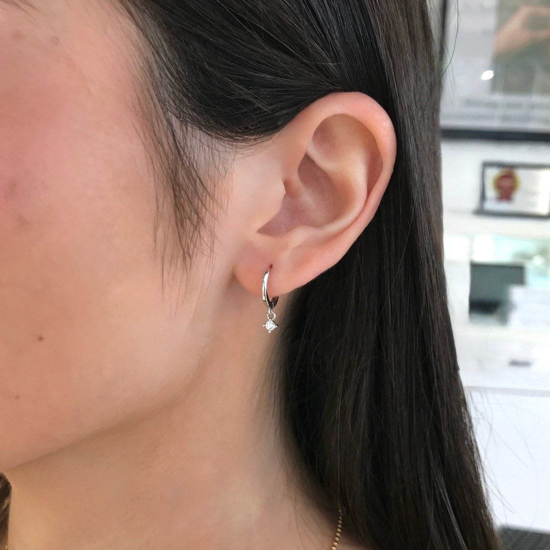 Siena CZ Dangling Huggies