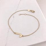 10k Yellow Gold Initial Bracelet