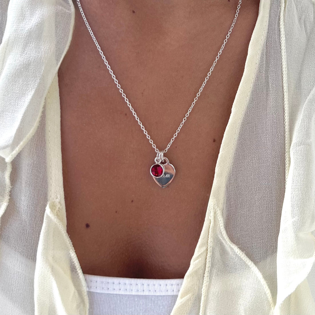 Stella Round Birthstone Charm