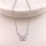 925/18K Vermeil Butterfly CZ Necklace