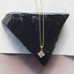 Pink CZ Clover Necklace