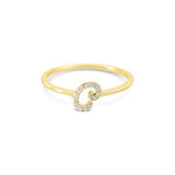 Bella Lab Diamond Script Initial Ring