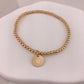Personalized Disc Gold Filled Stretch Bracelet