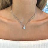 Miss Mimi- 925/14k Vermeil Heritage Clover Cubic Zirconia Necklace