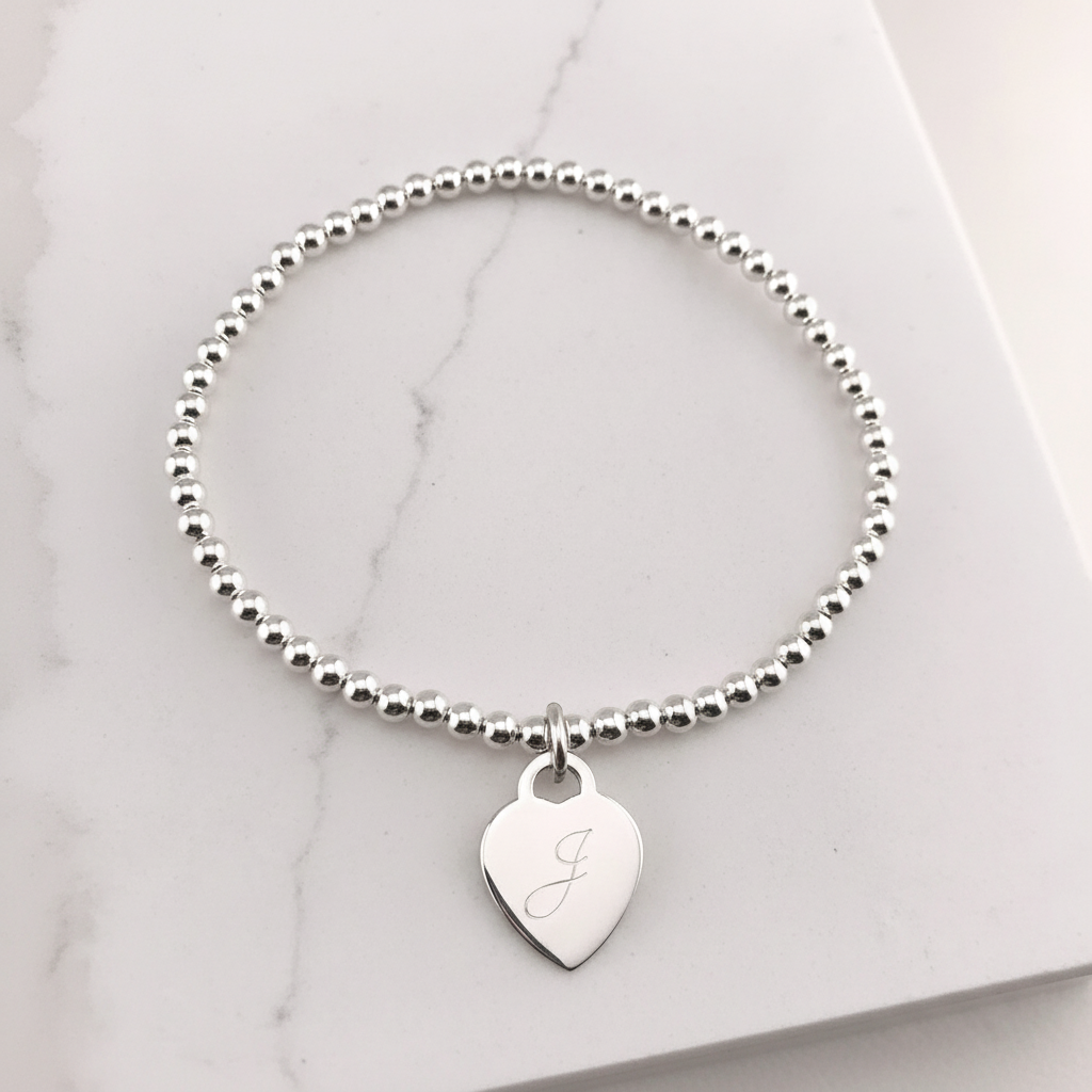 Personalized Heart Stretch Bracelet