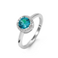 Stella Halo Birthstone Ring