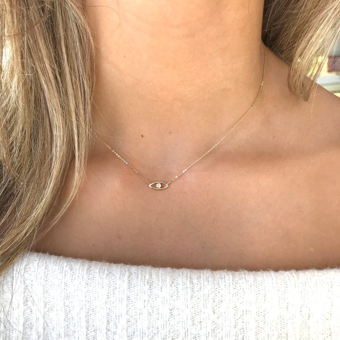 Eternal Diamond Evil Eye Necklace