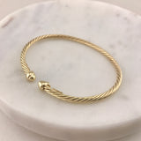 Miss Mimi- 925/14k Vermeil Classic Twist Bangle