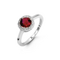 Stella Halo Birthstone Ring