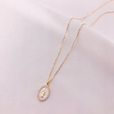 Oval Mother Mary Necklace by Amen