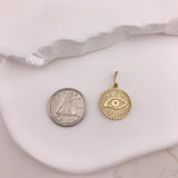 10k Yellow Gold Evil Eye Amulet