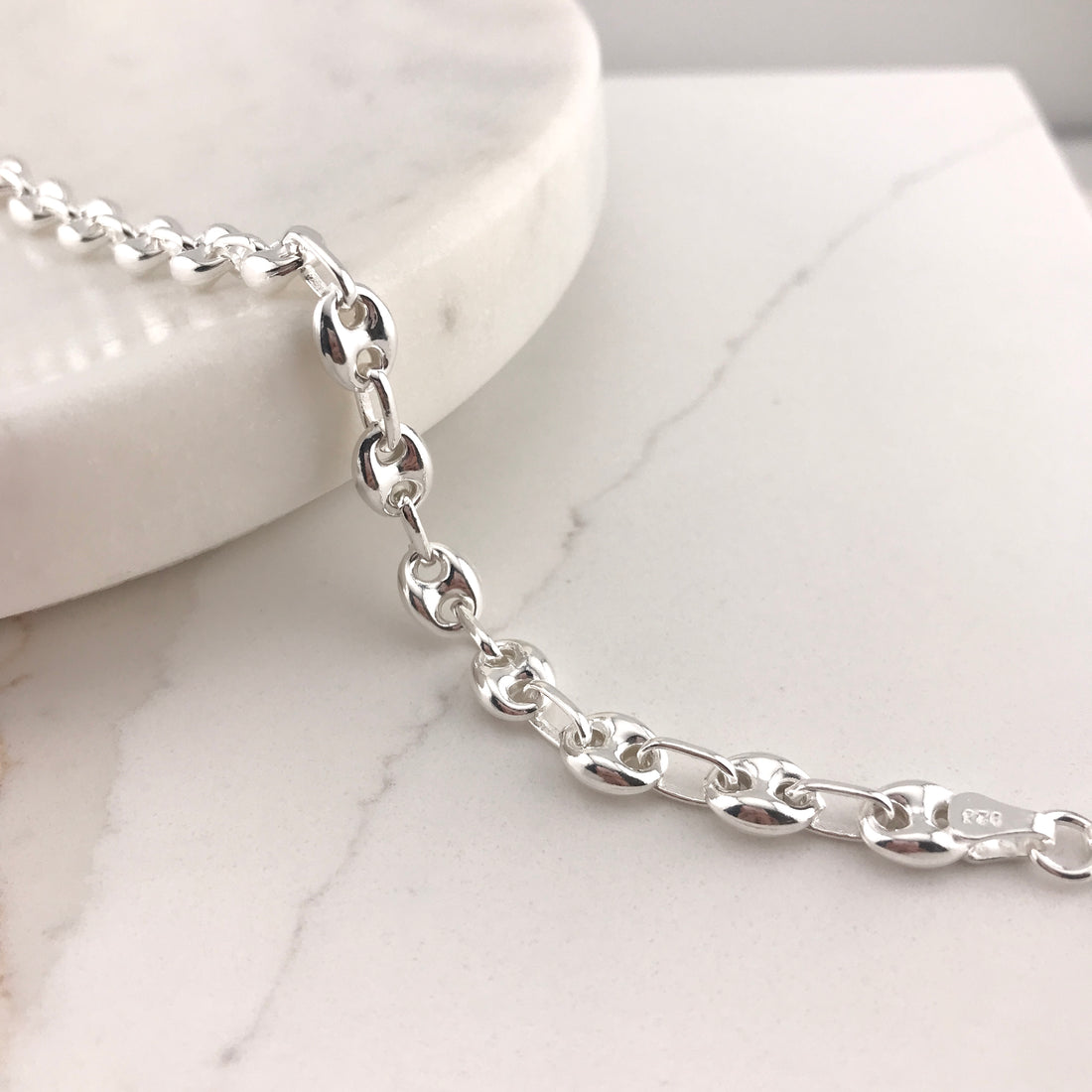 Fiore Puff Anchor Bracelet